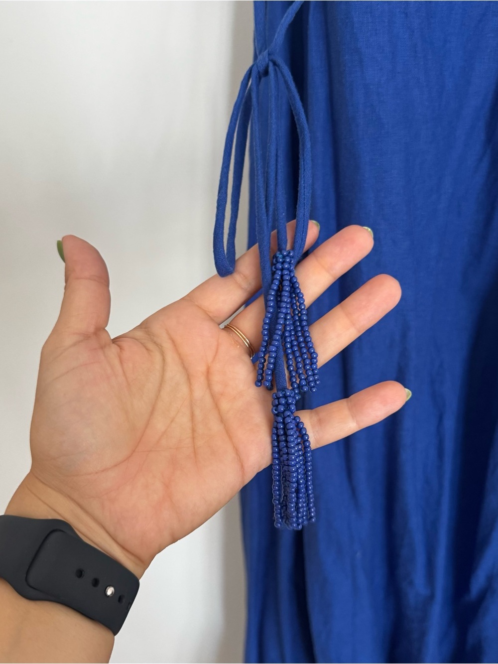 FARM Rio Royal Blue Spaghetti-Strap Midi Dress - Picture 4 of 10